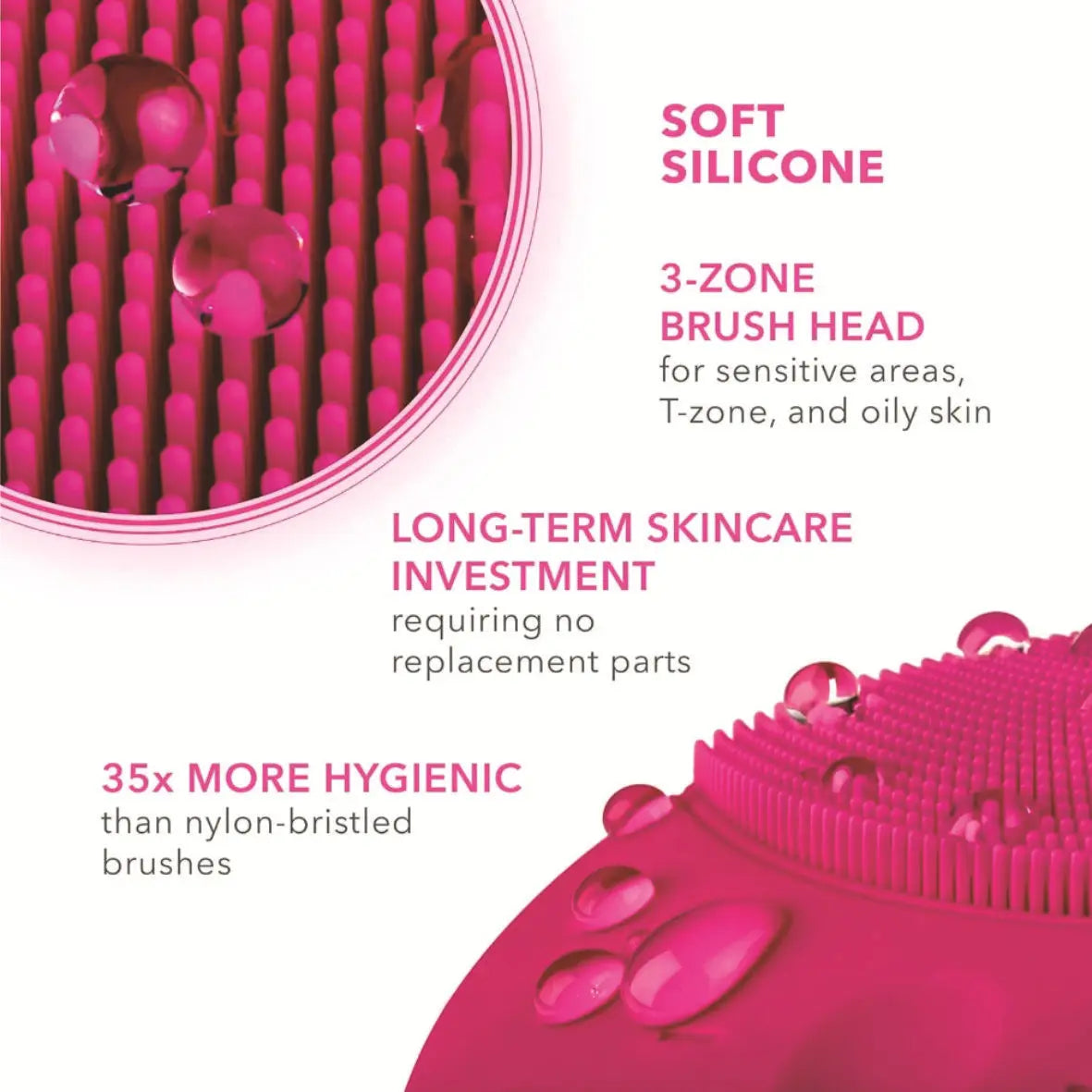 Electric silicone ultrasonic vibrating facial cleanser