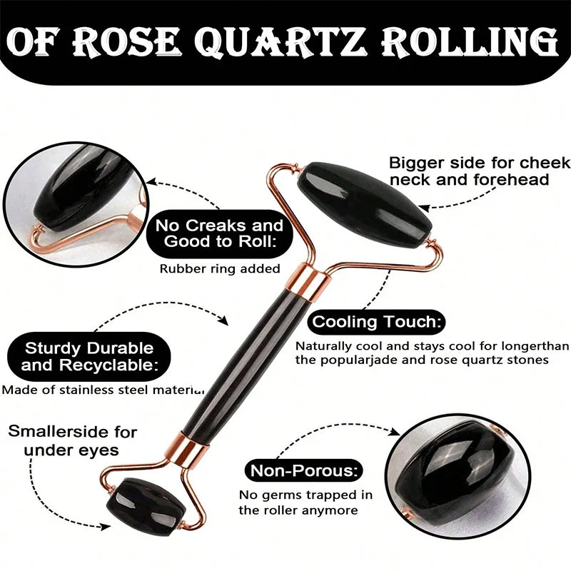3pcs Ice Face Roller Facial Skincare Ice Roller Set,Facial Roller GuaSha FaceTool Set,Face Massage Roller Lifting Contouring