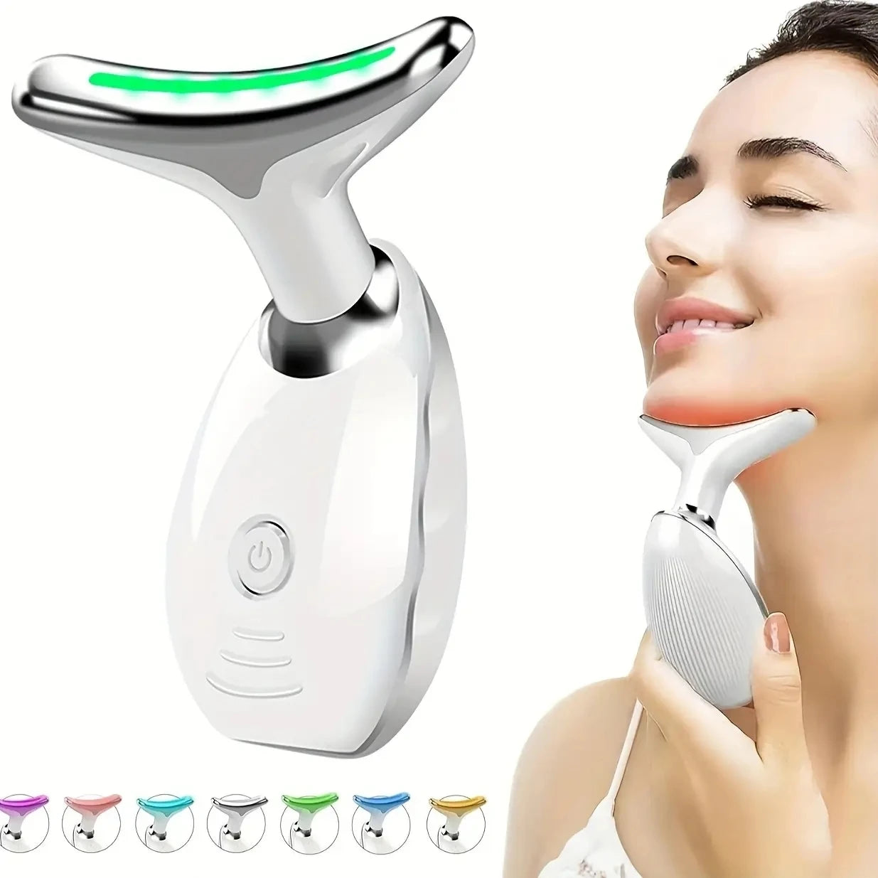 7 Color LED Neck Vibrator Beauty Gift