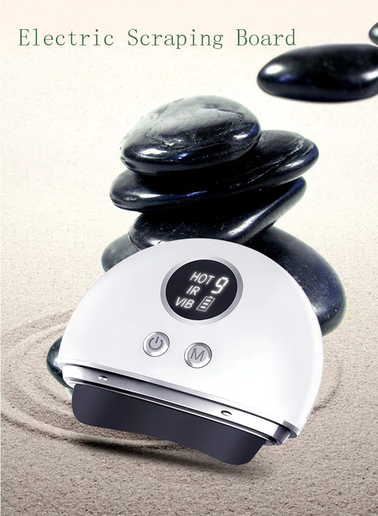 AKO Electric Scraping Board Red Bian Stone Hot Compress High Frequency Vibration Facial Lifting Relaxation Guasha Massage Device