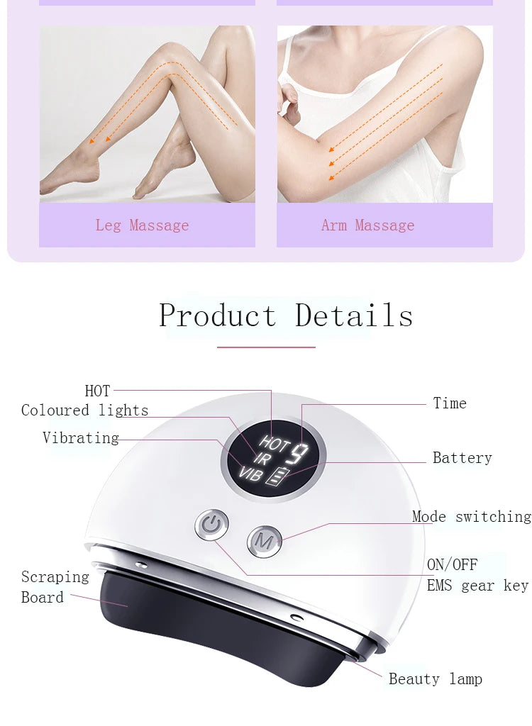 AKO Electric Scraping Board Red Bian Stone Hot Compress High Frequency Vibration Facial Lifting Relaxation Guasha Massage Device