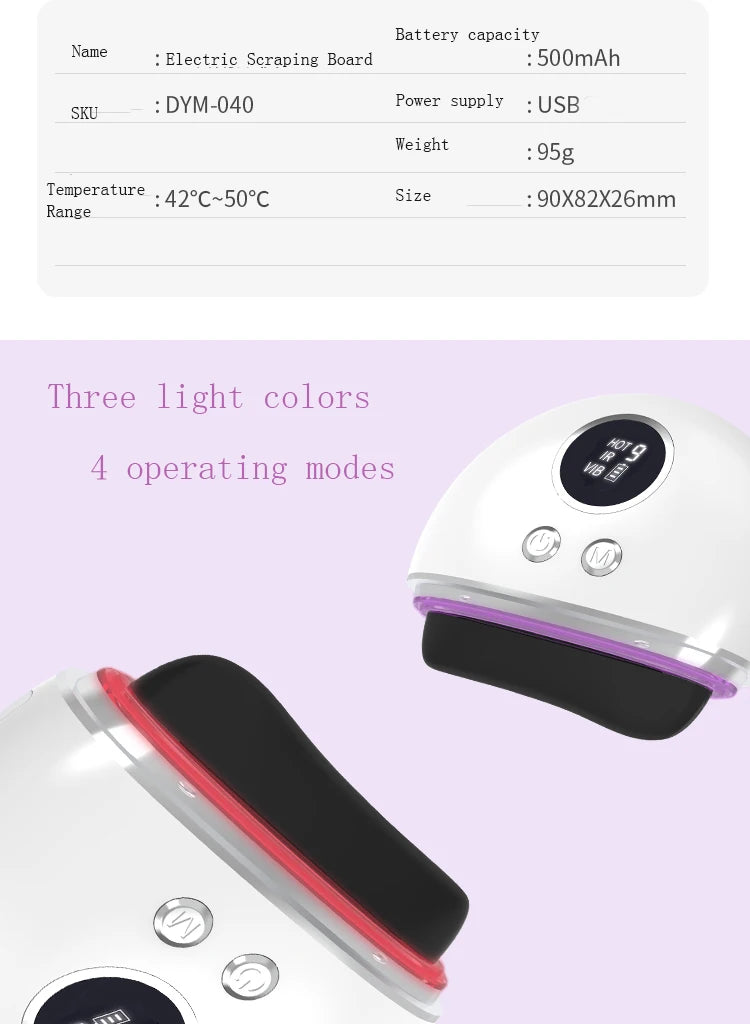 AKO Electric Scraping Board Red Bian Stone Hot Compress High Frequency Vibration Facial Lifting Relaxation Guasha Massage Device