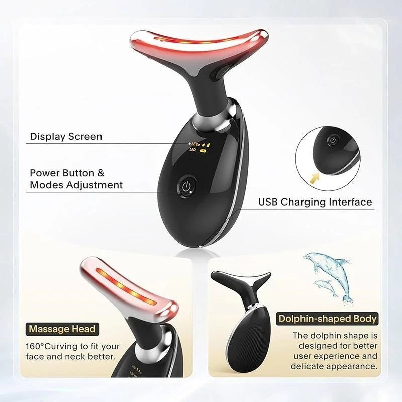 7 Color LED Neck Vibrator Beauty Gift