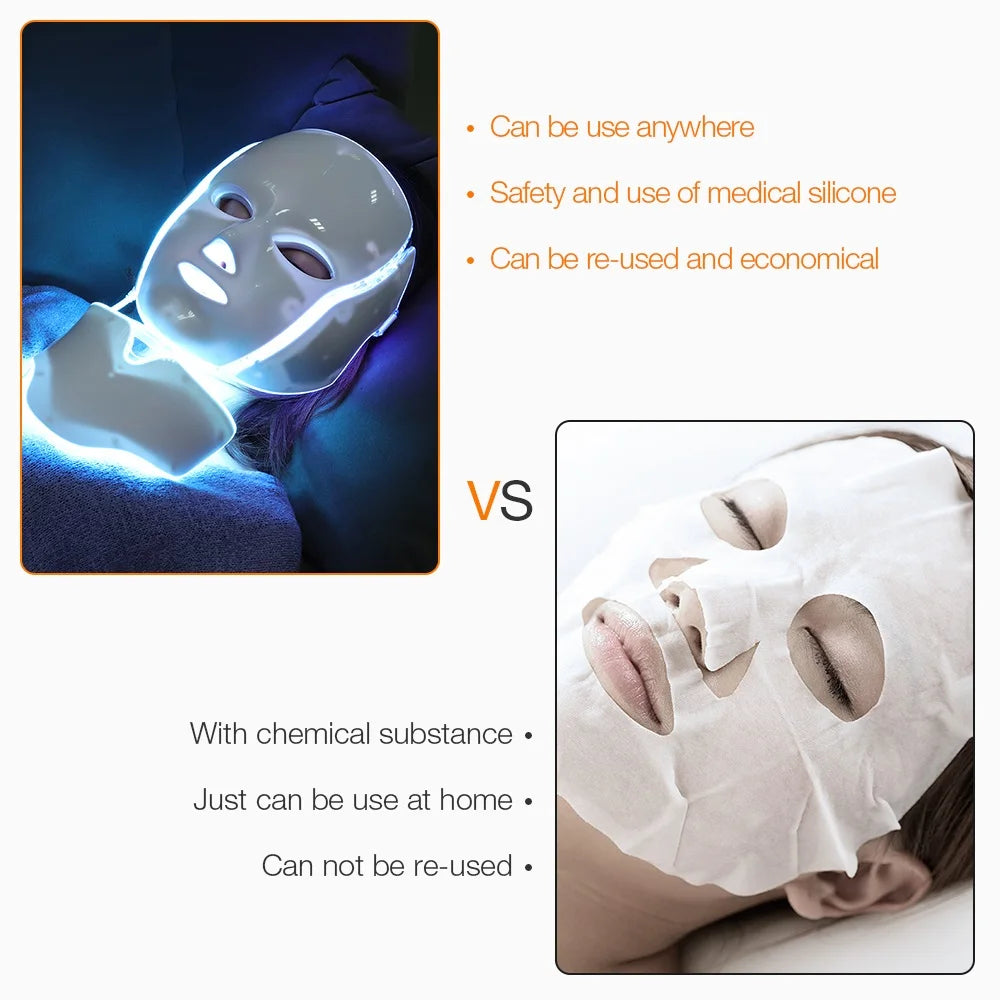 7 Color LED Mask with Photon LED