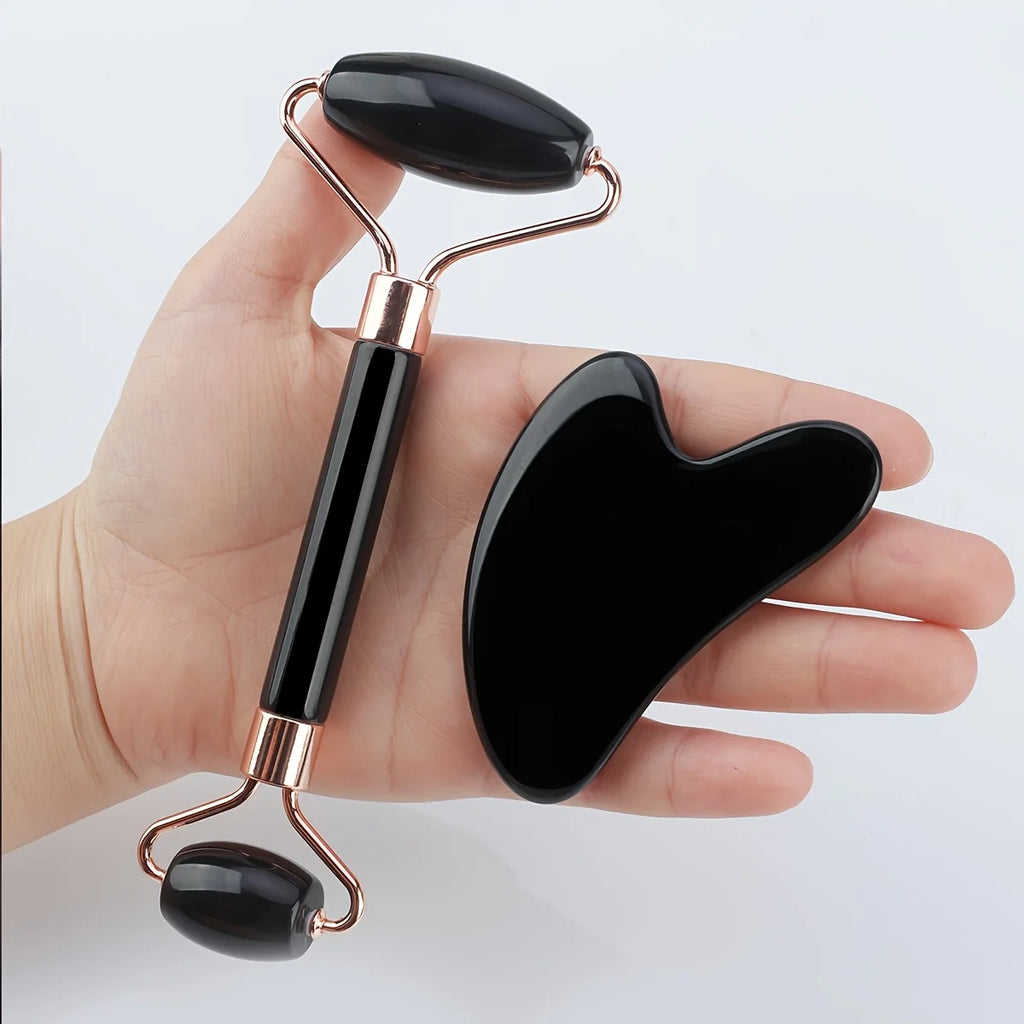 3pcs Ice Face Roller Facial Skincare Ice Roller Set,Facial Roller GuaSha FaceTool Set,Face Massage Roller Lifting Contouring
