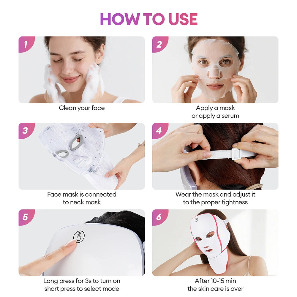 7 Color LED Mask with Photon LED