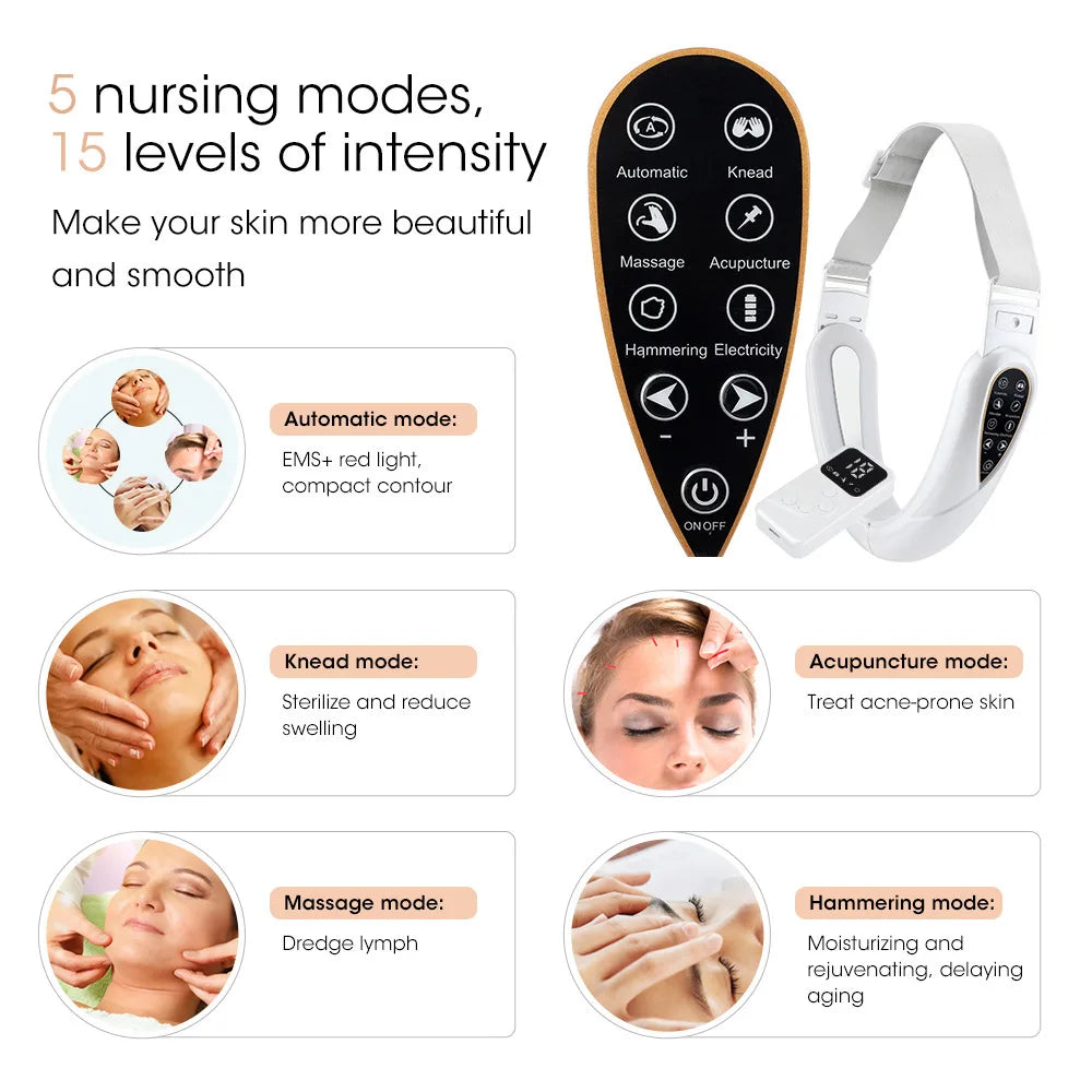 V Line Face Lift Facial Massager Handheld Facial Massager with LED Screen